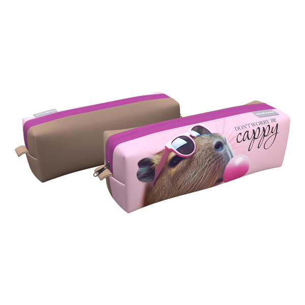 Пенал Erich Krause "CapyBarbara" квадро, 1 отд., без напол., 21*7*7мм, полиэстер 62866