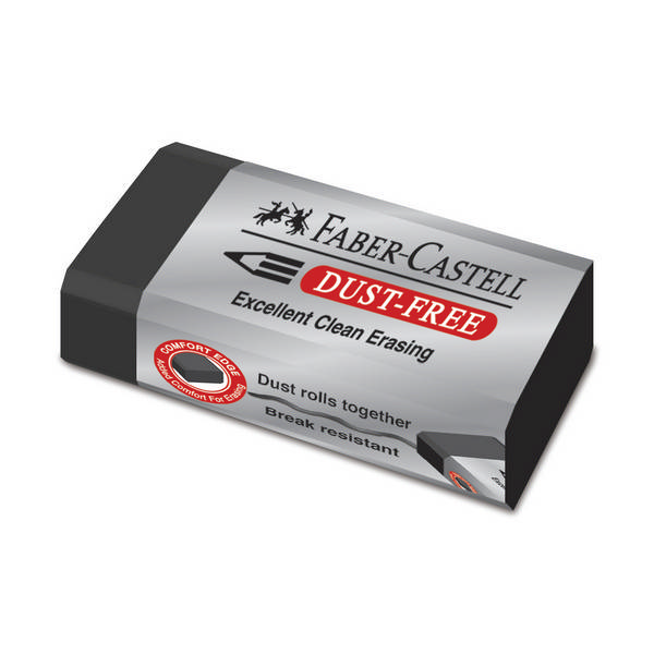 Ластик Faber-Castell "Dust-free" прямоуг. 45*22*13мм, термопласт. резина, черный 187171
