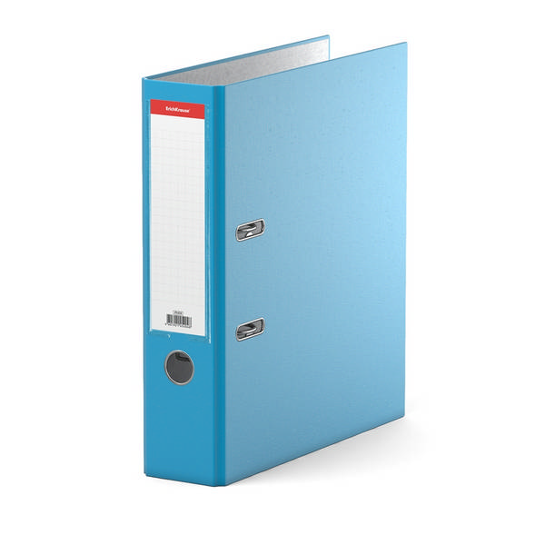 Файл А4, 70мм, разборный, картон/лам.бум., карман, голубой "Neon" 45404 Erich Krause