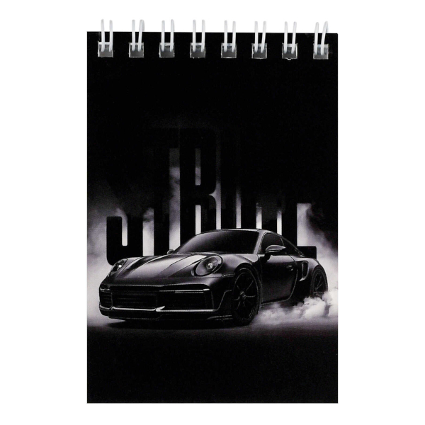 Блокнот А7 40л "Страйк" клетка, гребень, мягк.обл., картон, рисунок 73414 Феникс+