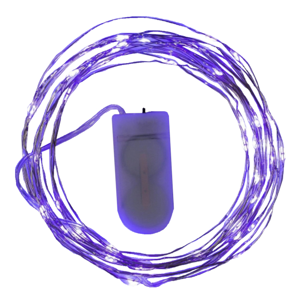 Гирлянда LED "Нить. Роса" 5м, свечение фиолетовое, 2*CR2032 2433899 Luazon Lighting