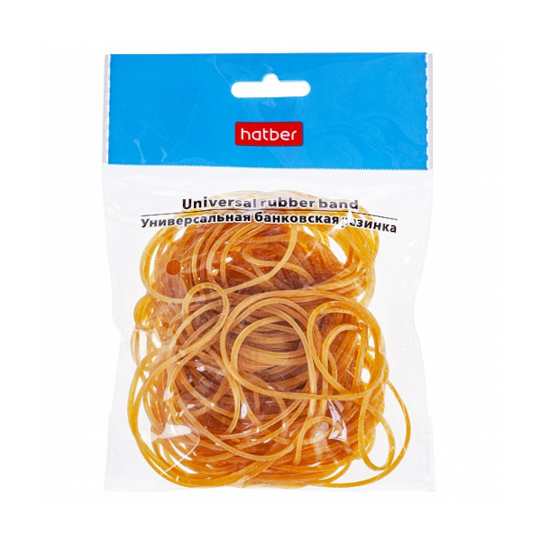 Резинка банковская 50мм, корич., 100% каучук, 50г RB_067259/RB_083950 Hatber