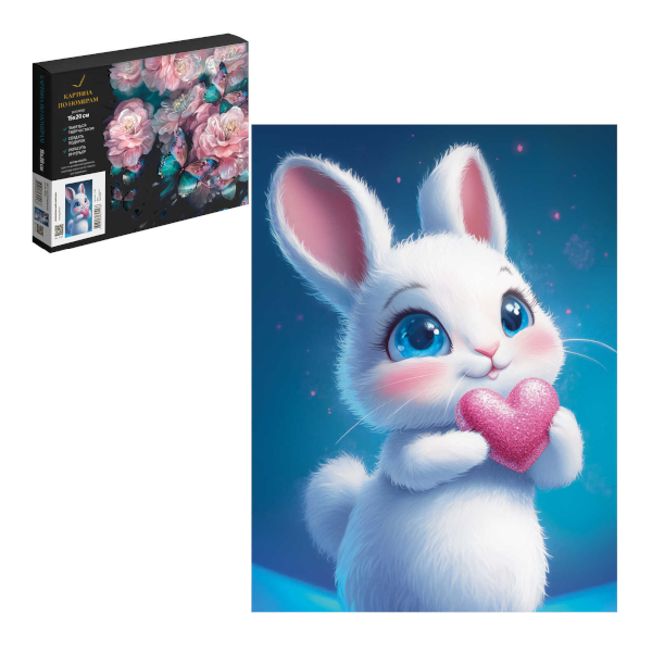 Картина по номерам Феникс+ 15*20см "Влюбленный зайчик" 71237