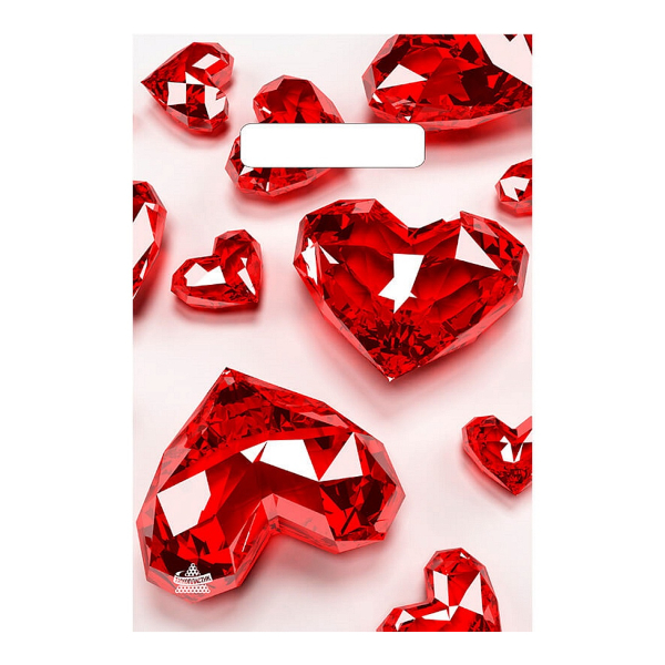 Пакет полиэтиленовый 20*30см "Алые сердца" 30мкм, вырубная ручка н00277858 ТикоПластик