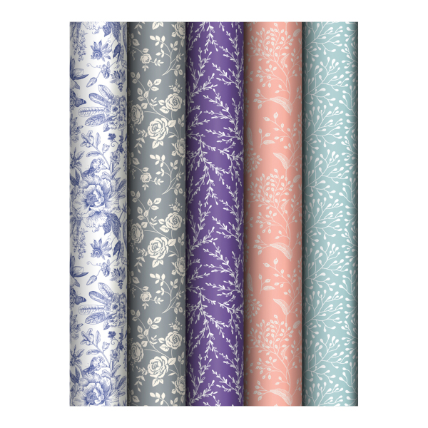 Бумага упаковочная "Grace pattern" глянц., 70*100см, рулон, ассорти MS_62820 MESHU