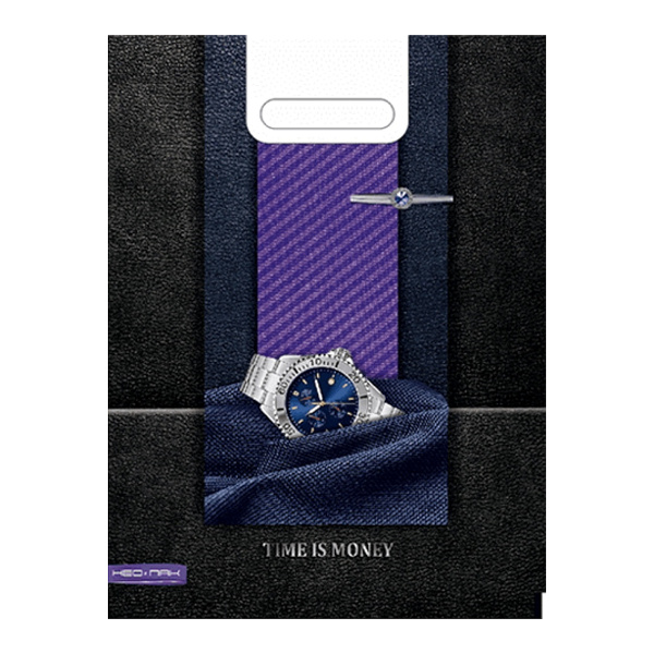 Пакет полиэтиленовый 30*40см "Время" 60мкм, вырубная ручка НФ-00010836 НЕО-ПАК