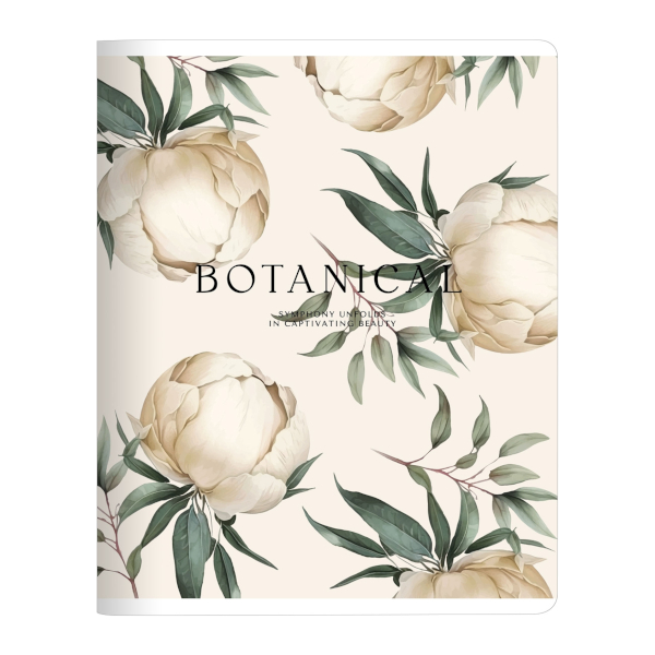 Тетрадь 48л А5 клетка "Peony. Айвори" картон, рисунок N5364 Be Smart