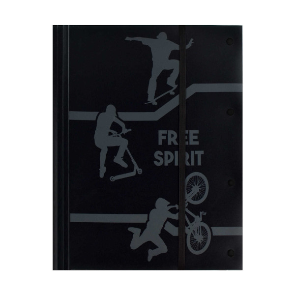 Папка А4 20 файлов*А3, 600мкм, рисунок "Фри спирит" резинка 60456 Феникс+