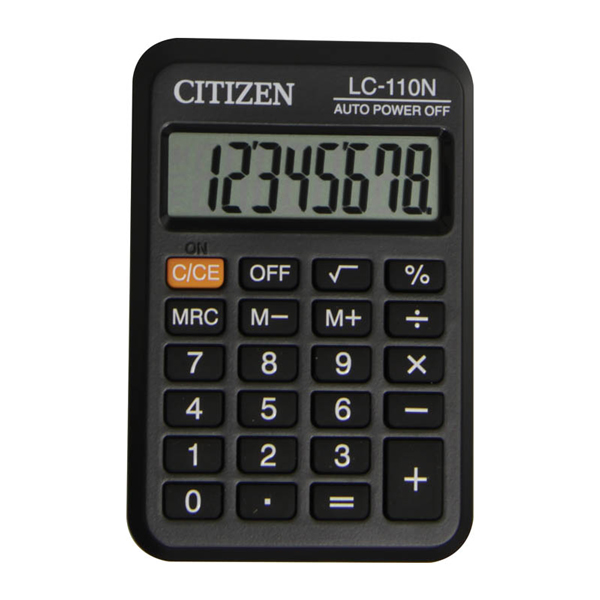 Калькулятор Citizen LC-110N (черный) карманный 8р