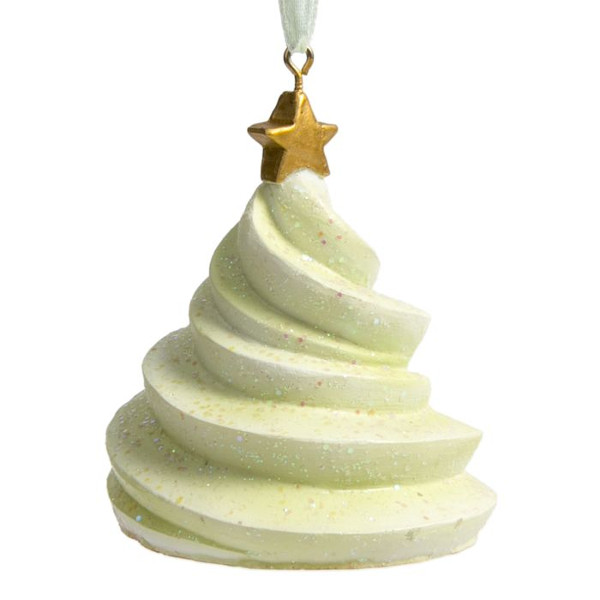 Подвесное украшение из полирезины "Зеленое пирожное" 6*7см 77857