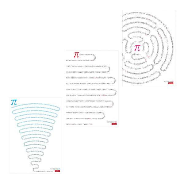 Тетрадь 80л А4 клетка "Число Пи" картон, ассорти 80Т4В1 Hatber