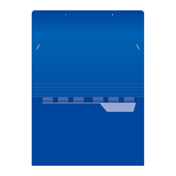 Папка на резинках А4, 6отд., 700мкм, 20мм, синяя BPR6BLUE Бюрократ