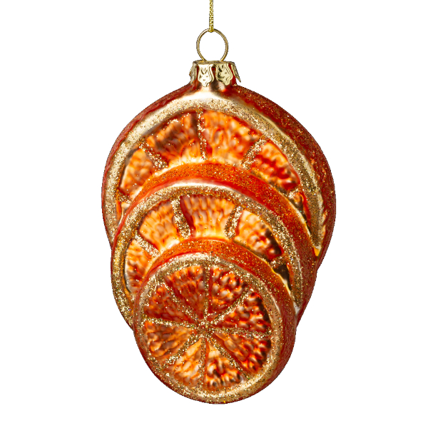 Украшение подвесное Erich Krause Decor "Дольки апельсина" 8см, стекло 64454