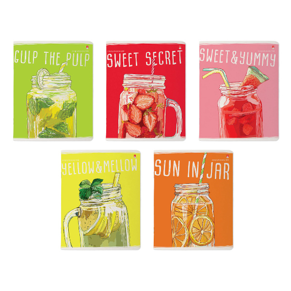 Тетрадь 48л А5+ клетка "My refresh" картон, ассорти 7-48-1173 Bruno Visconti