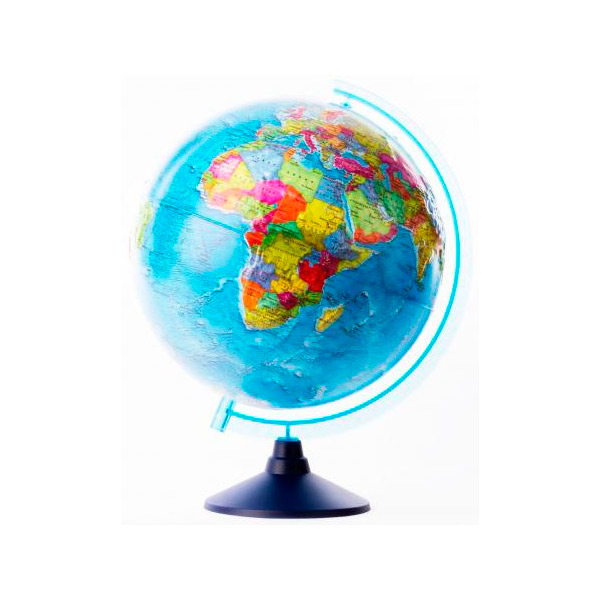 Глобус Globen Классик D=21см с политической картой Земли, рельеф.поверх, на подставке КО22100200