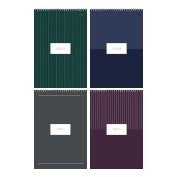 Блокнот А4 80л "Minimal" клетка, гребень, мягк.обл., картон, ассорти Б4гр80 07047 BG