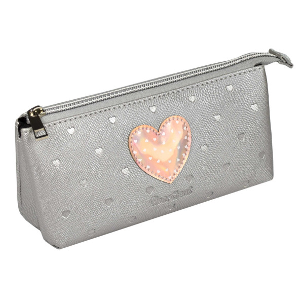 Пенал-косметичка 2 отд., 19*10*5см "Паттерн. Сердце" без напол., иск.кожа 64194 Феникс+