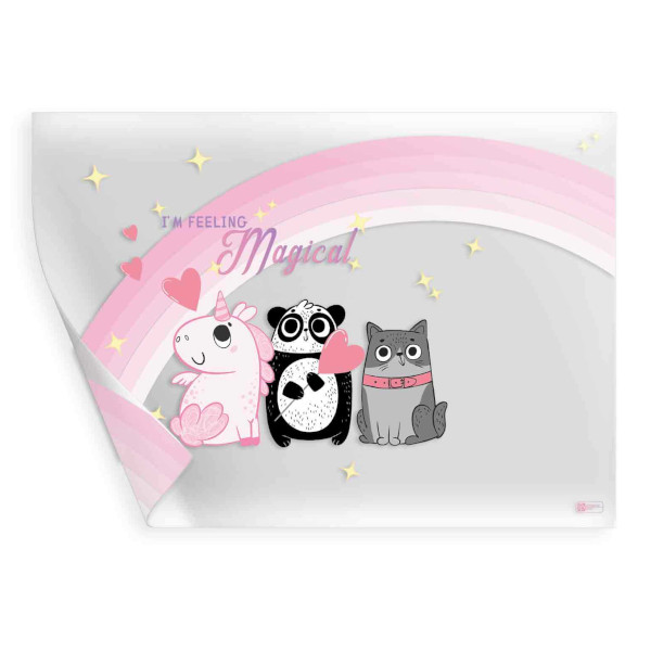Пленка для уроков труда 50*70см "Единорог, панда и кот" 69113 Феникс+