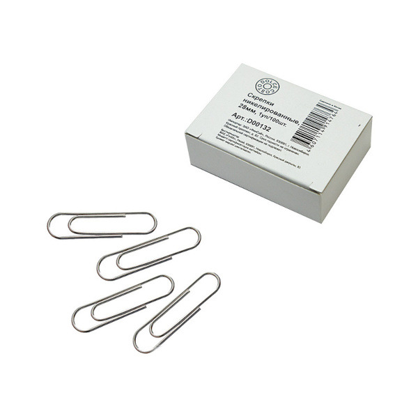 Скрепки 28мм Attache золотистые, карт. уп (100шт) 636784