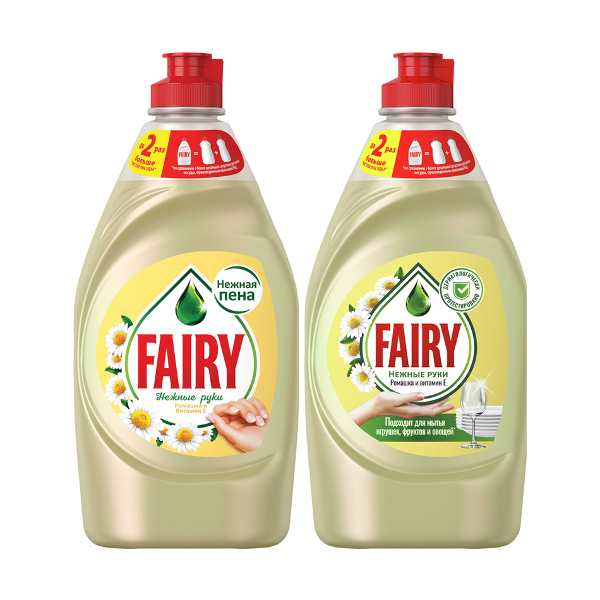 Жидкость для посуды 450мл Fairy "Нежные руки. Ромашка и витамин Е" 100342