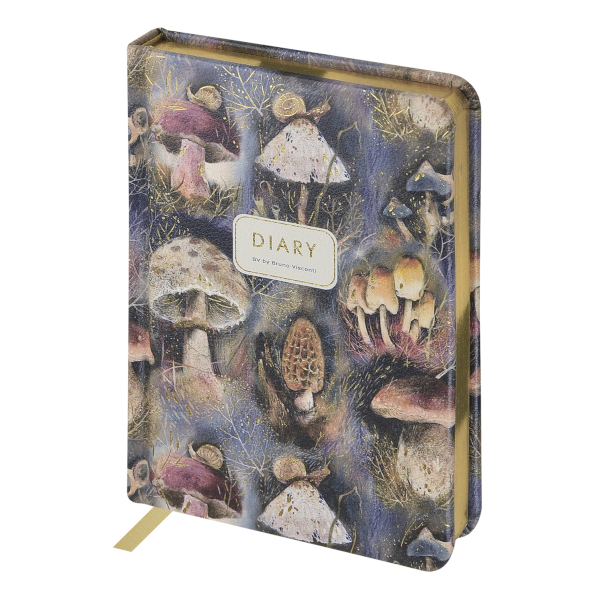 Ежедневник А6+ не дат Bruno Visconti "Fauna. Mushroom miracle" тв.обл., иск. кожа 3-745/21
