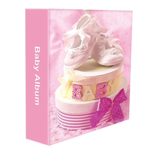 Фотоальбом на 100ф 10*15 EA PP-46100 "Baby shoes" розовый 75432