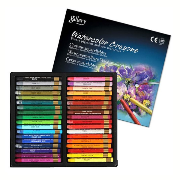 Пастель сухая акварельная Mungyo ""Watercolor Crayons" 36цв, в  картон.кор. MGMAC36