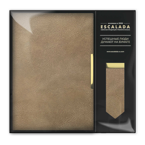 Набор подарочный Escalada "Бакстер" (ежед.А5, не дат + закладка, бежевый) 70564