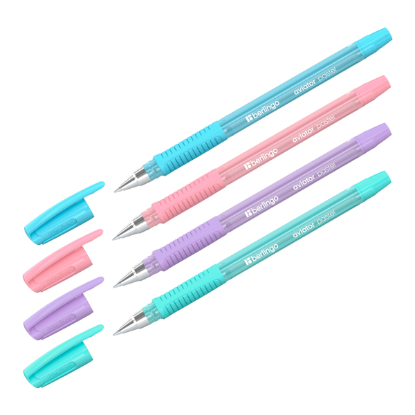 Ручка шар. масл. осн. 0,7мм, синий, ассорти корп. "Aviator Pastel" CBp_07512 Berlingo