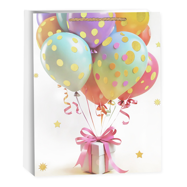 Пакет бумажный 70*50*20см "Множество шаров. Дизайн 2" 504030 Дон Баллон