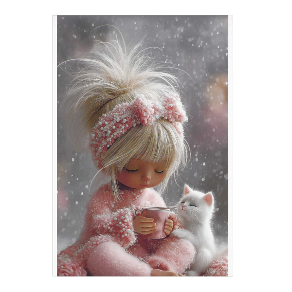 Блокнот А6- 50л "Кошечки" линейка, гребень, мягк.обл., картон, ассорти M-3327 MAZARI