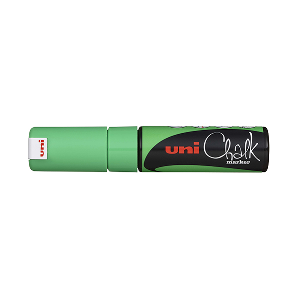 Маркер меловой 8мм, мелов. осн., скош., зеленый, пласт. корп. Chalk PWE-8К UNI
