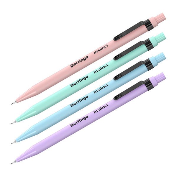 Карандаш механический 0,5мм HB, пластик. корп., ассорти, ластик "Instinct" BSk_12120 Berlingo