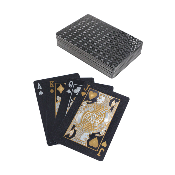Игральные карты "Классический стиль" пластик, черные 54 карты ИН-4387 Миленд
