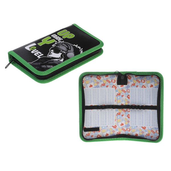 Пенал Hatber "Let`s go play" 1 отд., с табл.умножения, 19*11,5см, на молнии NPn_43044