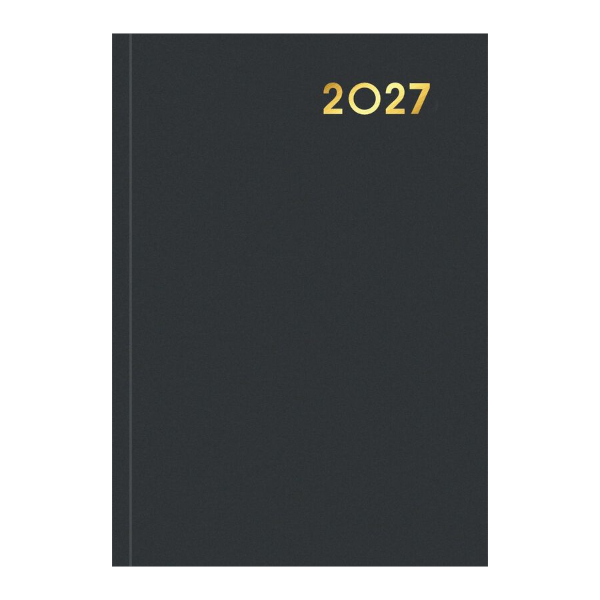 Ежедневник А5 2027г Lamark тв.обл., бумвинил, сшивка, черный 27368-BK
