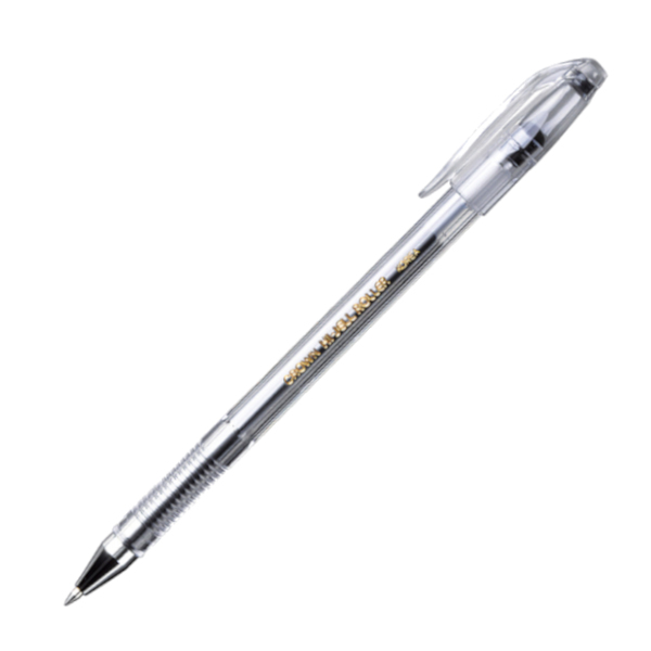 Ручка гелевая 0,5мм, черный, прозрач. корп. "Hi-Jell" HJR-500/HJR-500В Crown