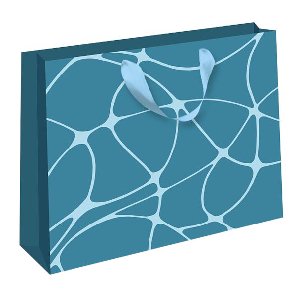 Пакет бумажный 26*32*12см "Синяя абстракция" 1322.856 Арт Дизайн