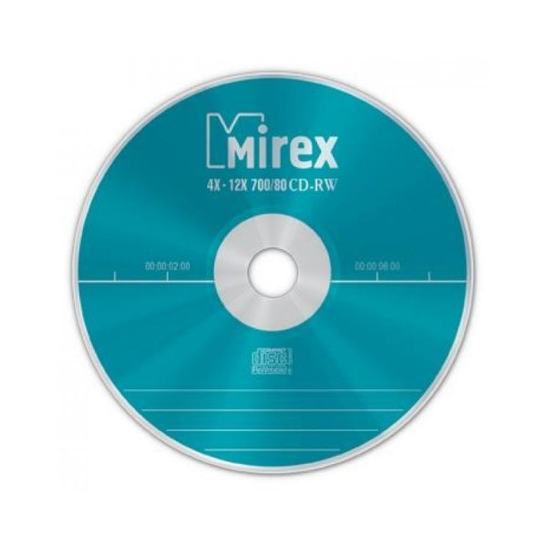 Диск CD-RW 700MB Mirex 4х-12х Bulk 50 UL121002A8B /1шт