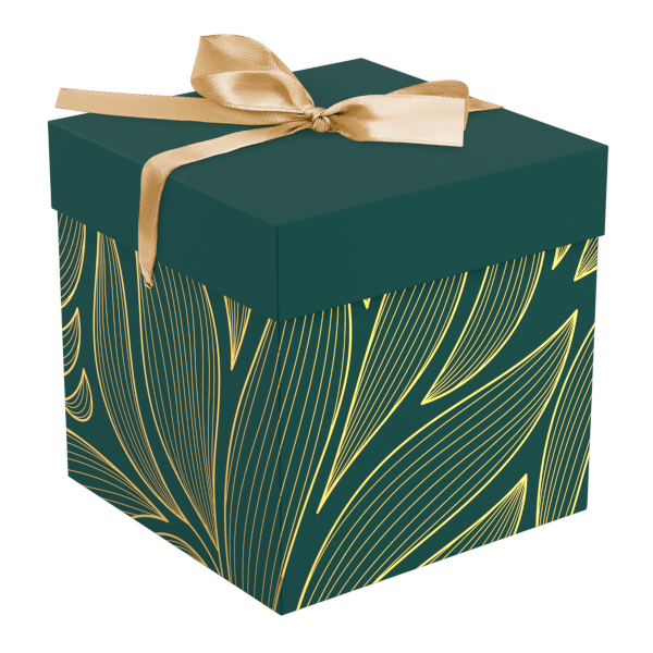 Коробка складная 15*15*15см "Leaves" зеленый MS_62556 MESHU.