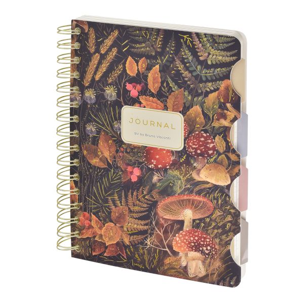 Записная книга А5 120л "Forest Fairy Tale" клетка/линейка/точка, гребень, тв. 3-737/07 BrunoVisconti