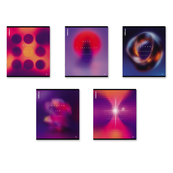 Тетрадь 96л А5+ клетка "Misty" картон, ассорти 65242 Erich Krause