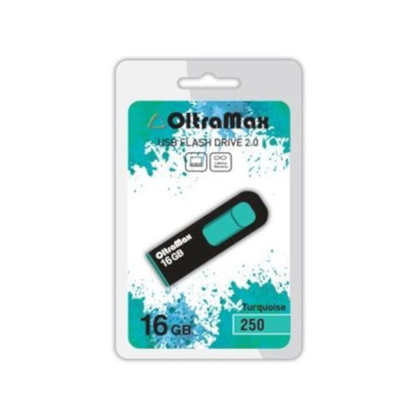 Память Flash Drive 16Gb USB OltraMax 250 turquoise, OM-16GB-250-TURQUOISE