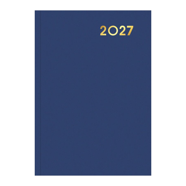 Ежедневник А5 2027г Lamark тв.обл., бумвинил, сшивка, синий 27366-BL