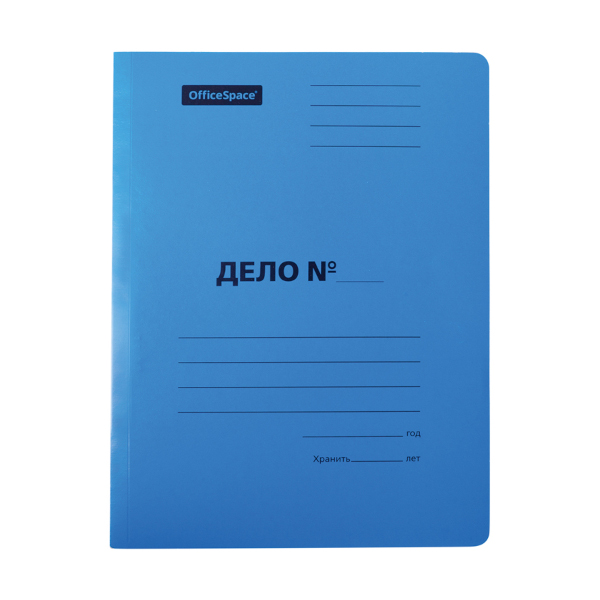 Папка-скоросшиватель картон "Дело №" А4, 400гр/м2, белая, мелов. 22051 Lamark