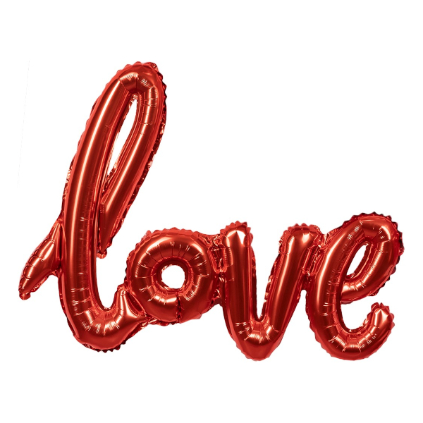 Шары фольгированные 104см "Love" красный 17390 Falali