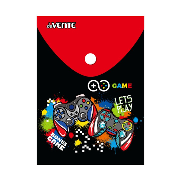 Папка-конверт на кнопке А6-, 1отд., 150мкм, рисунок "Game" 3079223 deVENTE