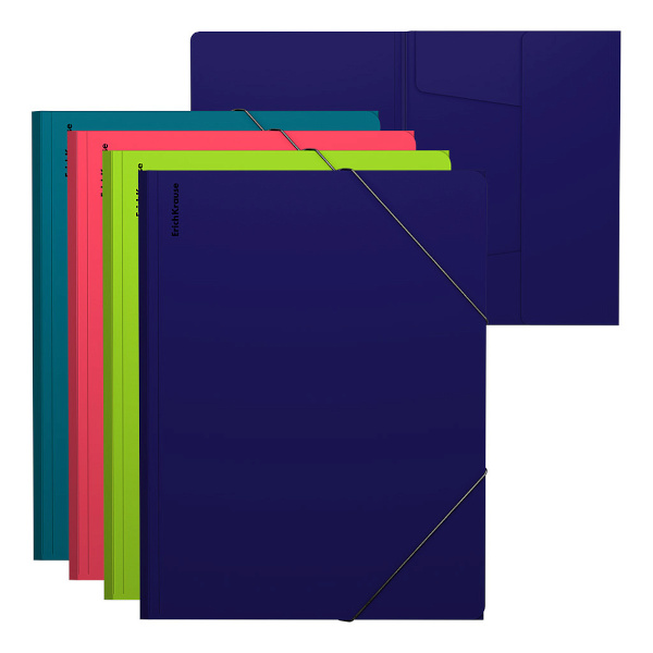 Папка на резинках А4, 1отд., 600мкм, 5мм, ассорти "Soft Reef" 62970 Erich Krause