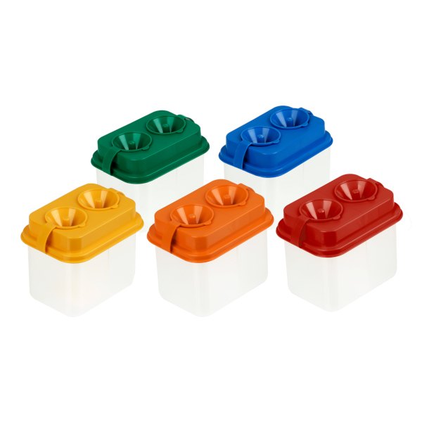 Стакан-непроливайка, 2 отделения с крышкой "Премиум" ассорти СН450 СТАММ