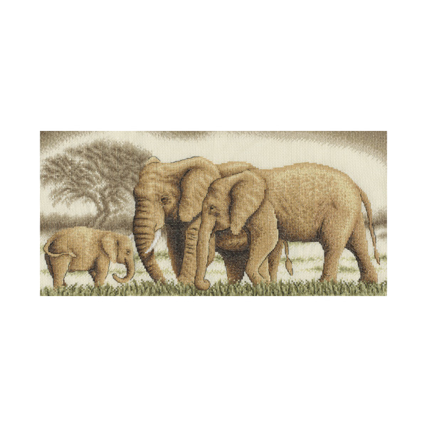 Набор для вышивания PANNA "Золотая серия. Великолепное семейство" 41*20см J-0596